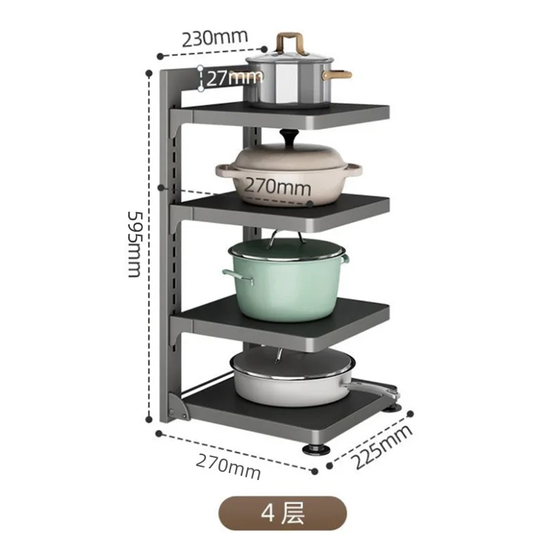 Kitchen Adjustable multi-layer pot Household pot Storage Cabinet