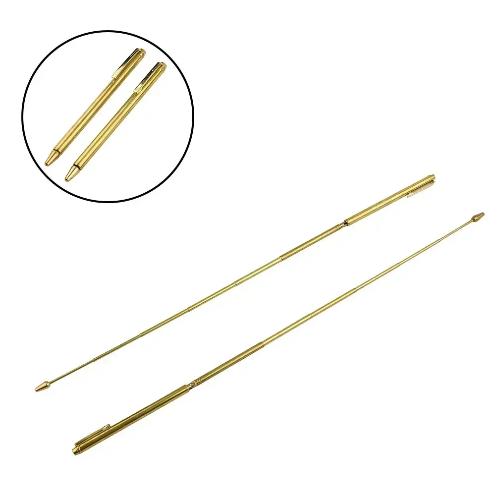 1Pair/1pc Brass Dowsing Rods Divining Detector Outdoor Energy Water Witching Adjustable Detector Paranormal Hunting Psychic Rod