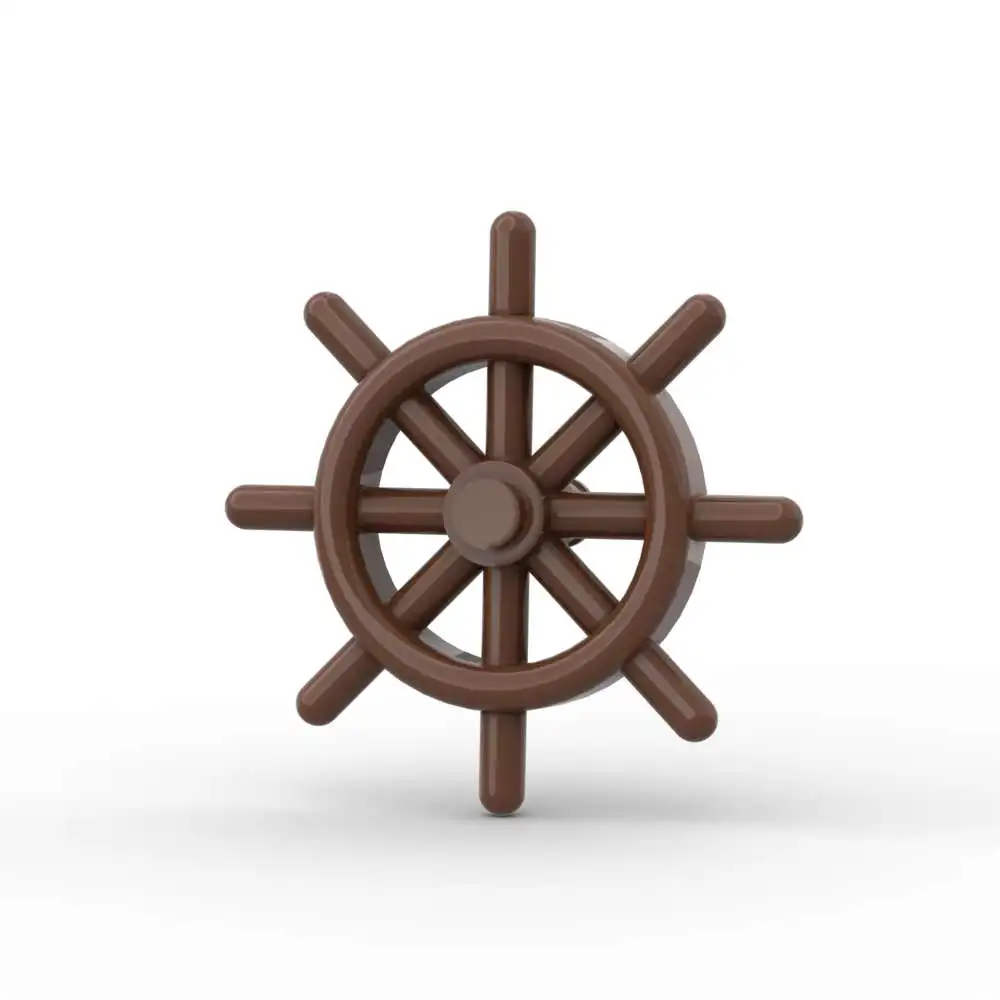 MOC 1PCS Part Bricks 4790 Boat Ship‘s Wheel Building Blocks Navigation Vehicle Rudder Steering Particle Toys Birthday Kid Gifts