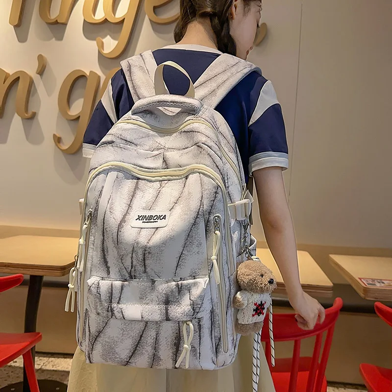 حقيبة مدرسية ذات سعة كبيرة على ظهره حقيبة مدرسية من النايلون حقائب سفر رياضية خارجية Unsiex حقيبة ظهر للأمتعة #1