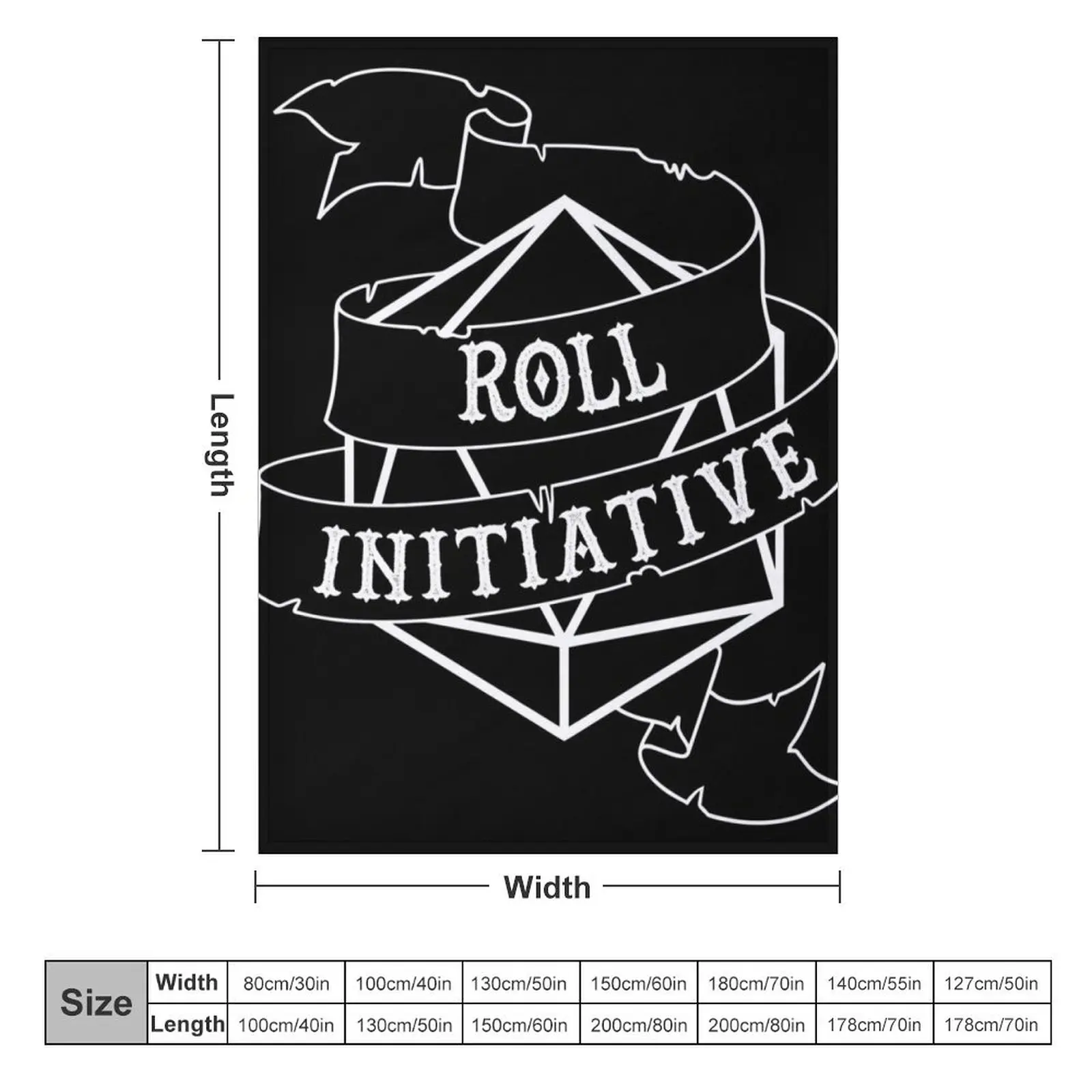 Roll Initiative - white Throw Blanket Loose Luxury St Soft Blankets