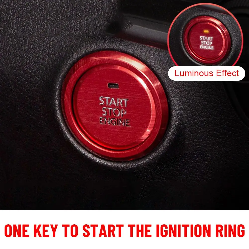Quality One Click Start Decoration Lgnition Button Cover Start Stop Switch Replacement Auto Parts For Mazda 3 For Axela CX-30