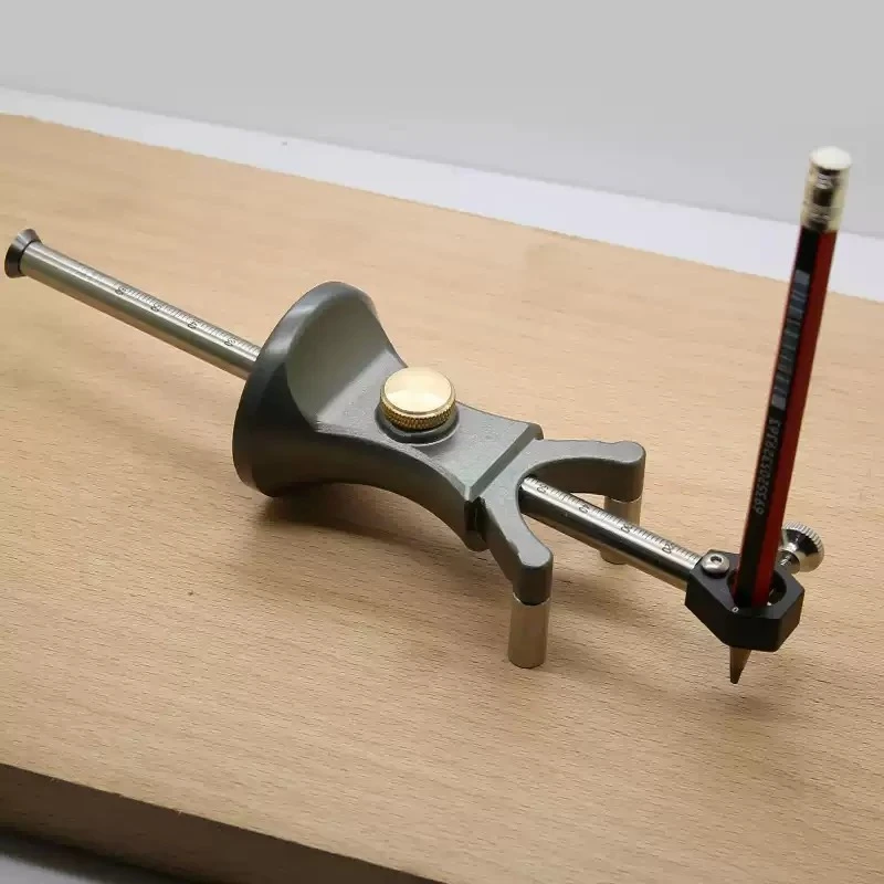 Woodworking Dual-Use Marking Gauge Linear & Arc Parallel Scriber Multi-Function DIY Marking Tool
