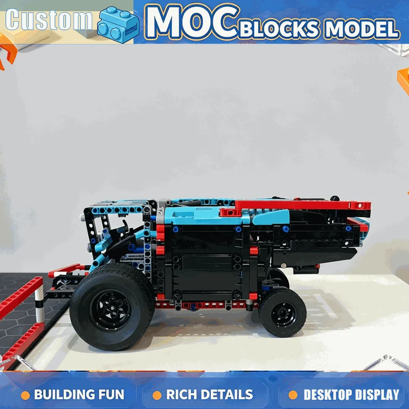556PCS MOC Farm Combine Harvester Agricultural Tractor Vehicle Model Building Blocks DIY Creative Assembly Educational Toy Gift