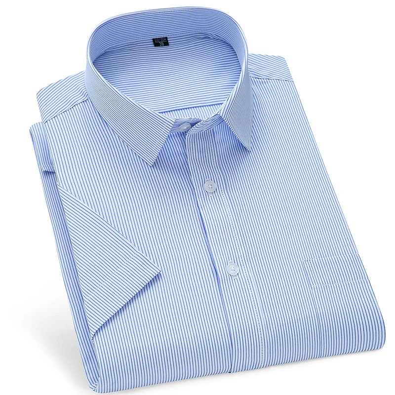 Summer Short-Sleeved Men\'s Shirts Formal Wear Comfortable And Easy To Care Fashionable Business Office White Red Yellow Shirts