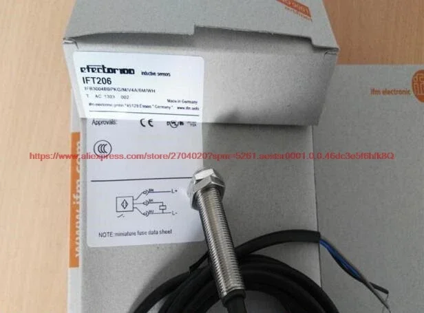 100% NEW IFT206 M12 proximity switch DC 3-wire PNP normally open inductive waterproof sensor