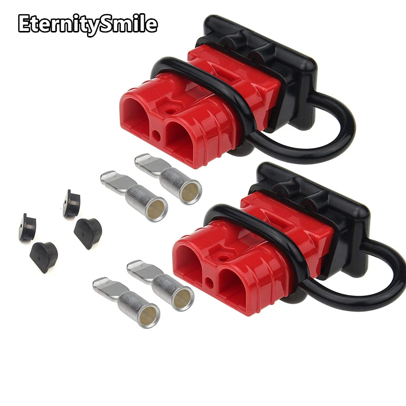 

50A600V forklift power plug connector with dust cover and terminalsRed plug