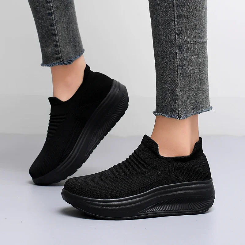 Women Shoes Spring Autumn Breathable Fashion Shoes Platform Women's Sneakers Loafers Walking Zapatos De Mujer Sneaker