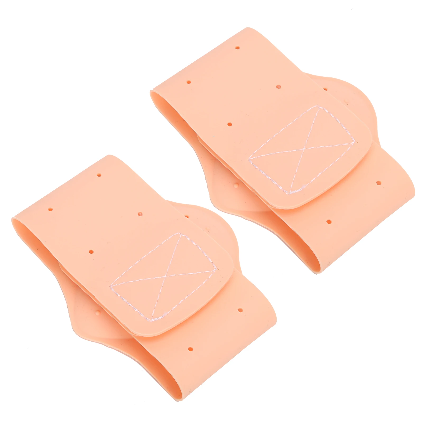

2Pcs Skin Color Silicone Arch Support Pad with Hook and Loop Fasteners, 28x5cm, Flatfoot Corrector for Plantar Fasciitis, Shoe