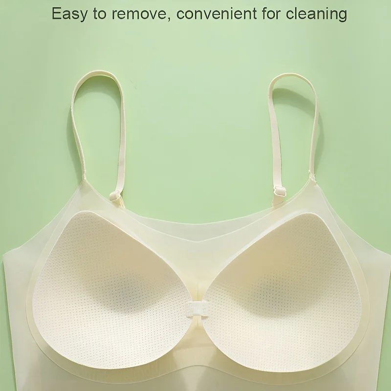 🔥 ГОРЯЧАЯ ПРОДАЖА 🔥 Легкий бесшовный бюстгальтер из ледяного шелка пуш-ап, летний дышащий бесшовный бюстгальтер из тонкого ледяного шелка без стального кольца для