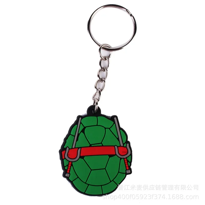 10 Styles Cartoon Ninja Turtle PVC Doll Cars Keychain Pendant for Men and Women's Universal Decorative Products Accessory Gift