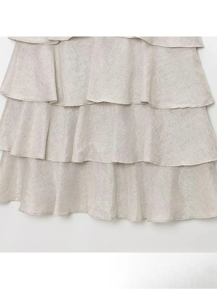 ชุดเดรสลำลองสไตล์ชิคสำหรับผู้หญิง แบรนด์ KONDALA แบบเรียบง่าย สายเดี่ยว ซิป แต่งระบาย ชุดมินิเดรสแฟชั่นใหม่ 2025 สำหรับฤดูร้อนและวันหยุด