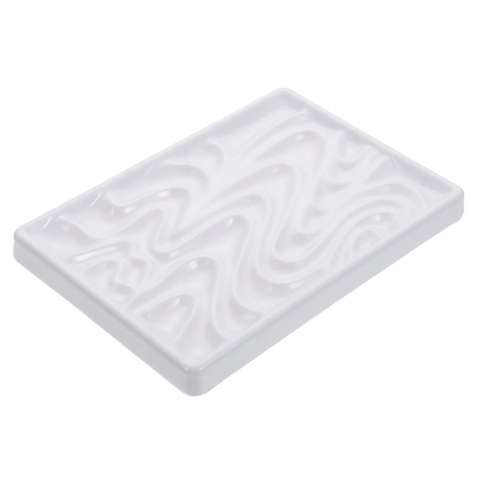 

1Pcs Wave Paint Tray Multi Hole Color Mixing Palette Lightweight Portable Painting Board for Watercolor Oil Pigment Artist