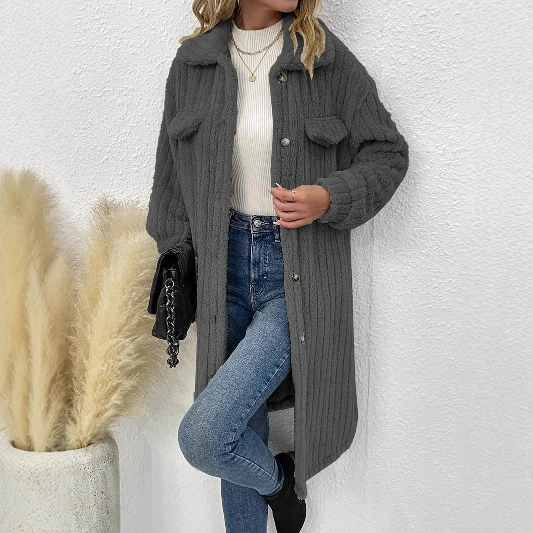 

2025 Winter Vintage Women's Jackets Overcoat Autumn Female Coat Outerwears Tops Solid Casual Loose Jacket Coats For Women