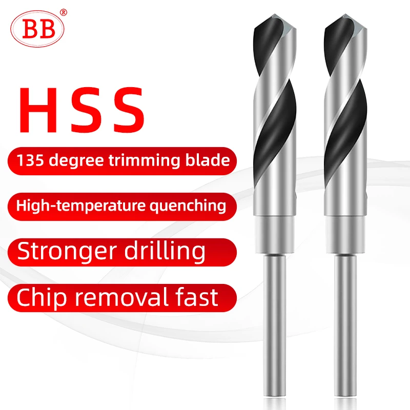 BB Twist Drill Bit 1/2 Inch HSS M2 M35 Cobalt Metal Steel Hole Making Tool CNC Drilling 12mm Shank 12~35mm