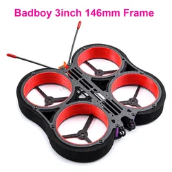 Badboy 3 cal 146mm 146 pełne włókno węglowe HD kryty kanał FPV rama wyścigowa zestaw dla Cineboy 3 cal RC Drone multicoptera części zamienne