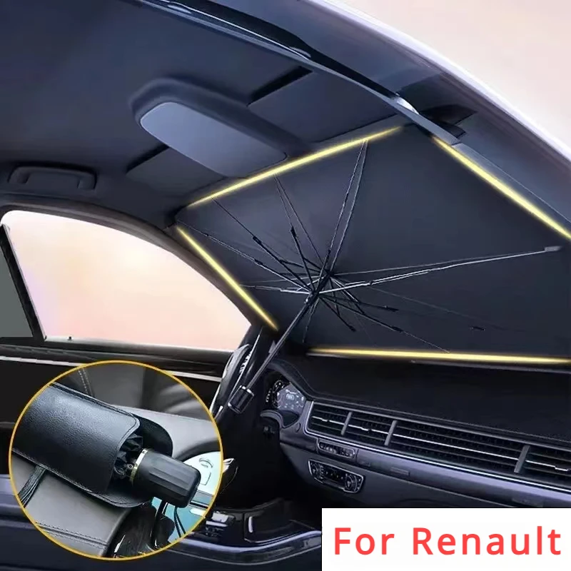 Car Windshield SunShade Umbrella for Renault Koleos Captur Megane Clio Scenic Talisman Arkana Car Parasol Summer Sun Protection