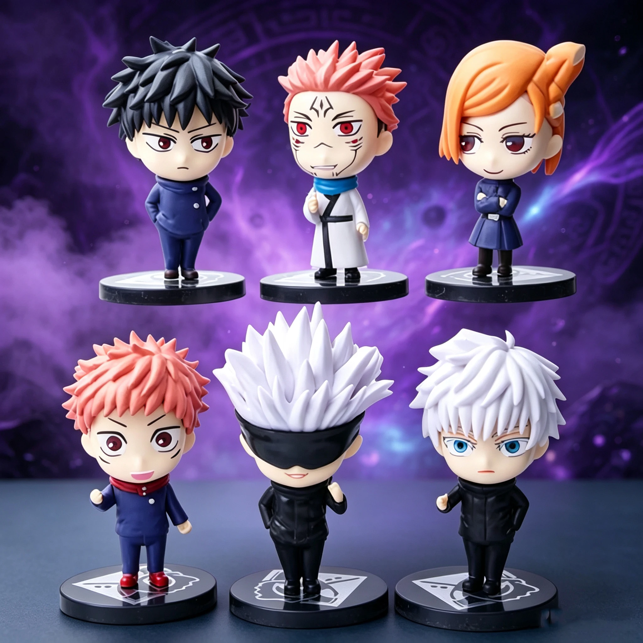 6Pcs/set Jujutsu Kaisen Anime Figure Gojo Satoru Yuji Itadori Figure Doll Toy Action Figure Yuji Itadori Fushiguro Model Toys