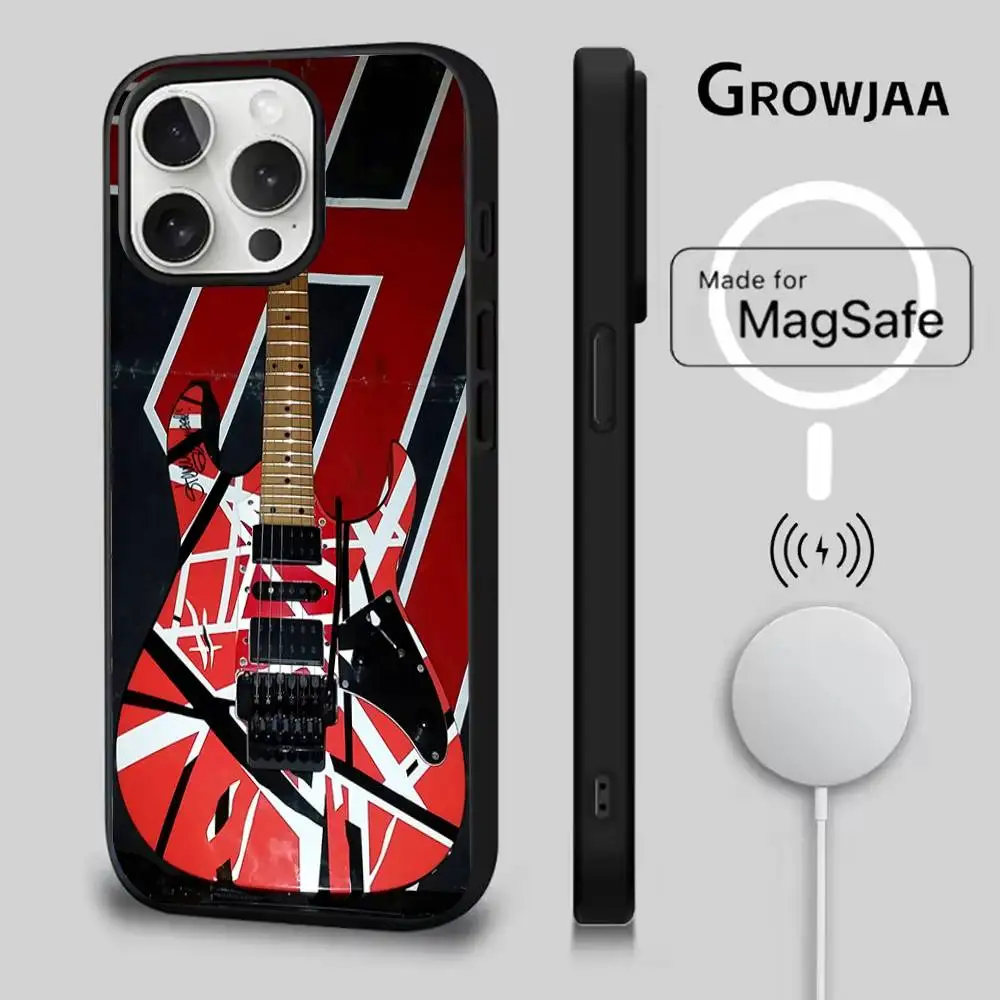 حافظة هاتف E-Eddie Van H-Halen لهاتف iPhone 17,16,15,14,13,12,11,Pro,Max,Plus,Mini,SE4,E شحن لاسلكي مغناطيسي Magsafe #4