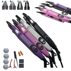 Adjustable Temperature 220℃ Smart Mini Heating Tip Hair Extension Iron, Fusion Hair Extension Iron Keratin Bonding Tools