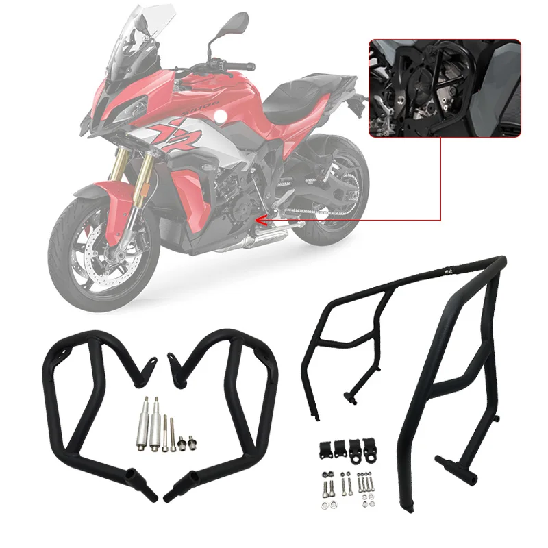 

Full Set Motorcycle Engine Guard Bumper Crash Bars Stunt Cage Frame Protector fits For BMW S1000XR S1000 XR S 1000XR 2021 2022