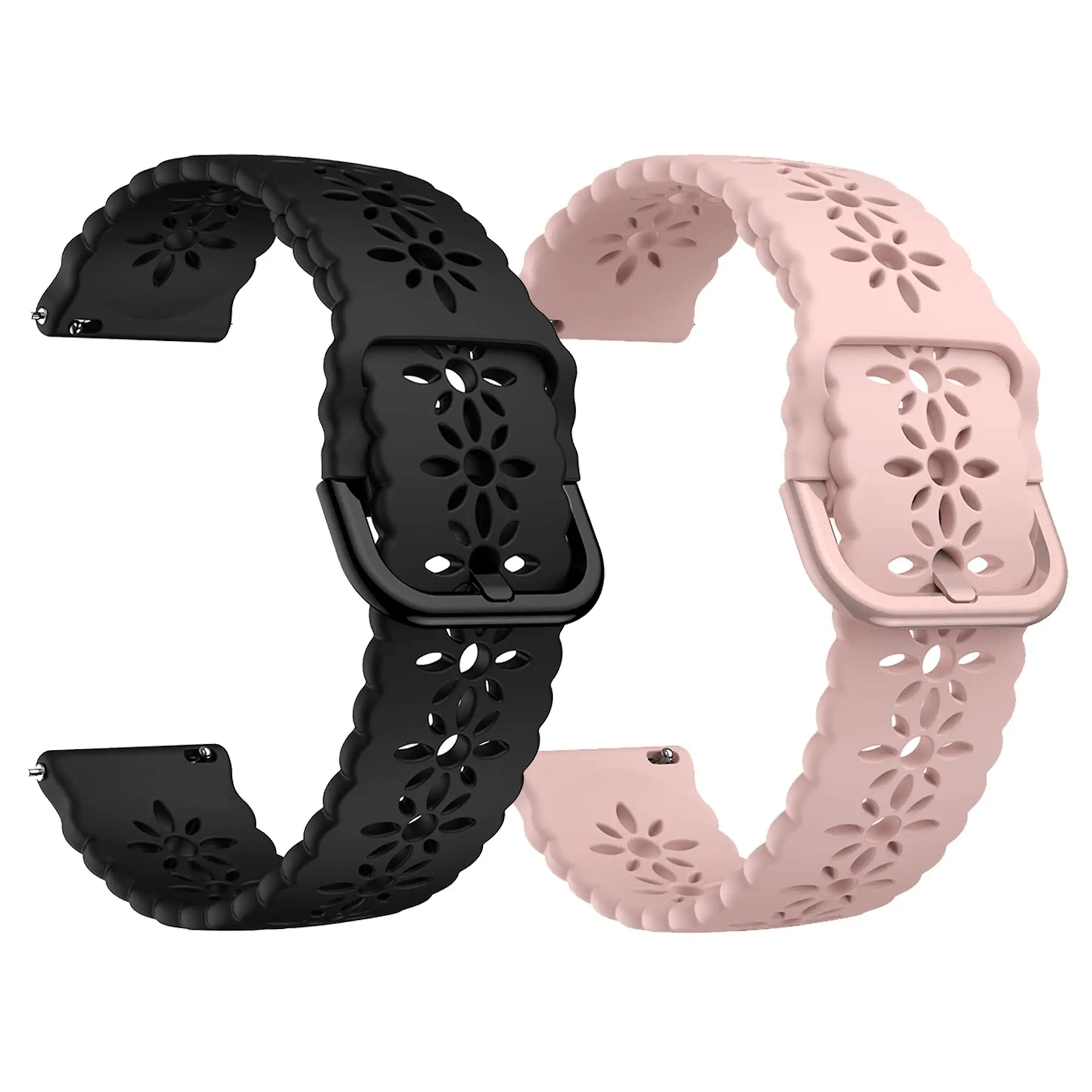 

20mm 22mm Silicone Band Lace Silicone Band Women Girls Wedding Cute Romantic Lovely Strap for Samsung Huawei Amazfit Smartwatch