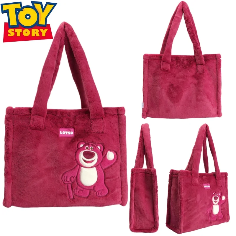 

New Toy Story Plush Shoulder Bag Cartoon Lotso Shoulder Bag Large-capacity Outdoor Storage Holiday Gifts Anime Peripherals