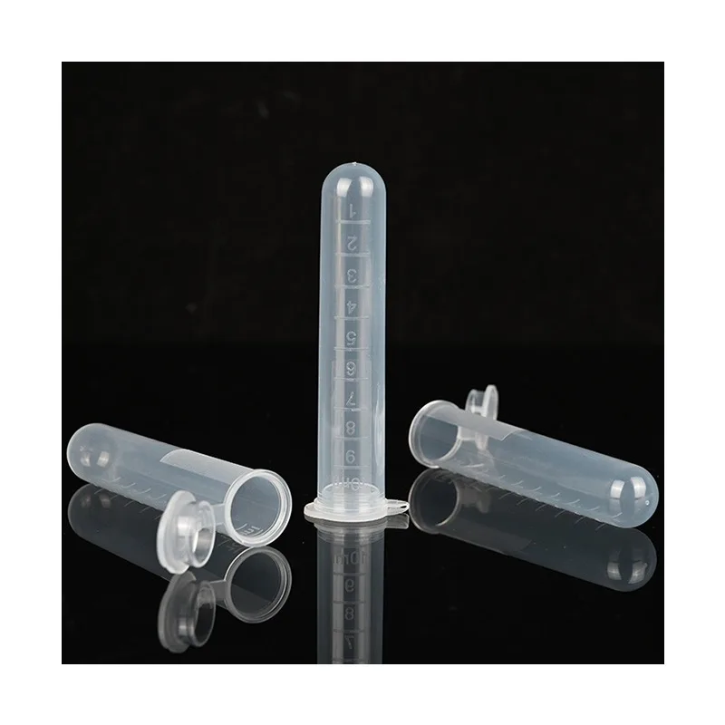 100 قطعة من لوازم المختبرات عينة شفافة من البلاستيك الصغير أنبوب الطرد المركزي أنبوب اختبار غطاء حاوية المختبر #4
