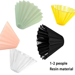 1-2 People Resin Hand Pour Coffee Filter Cup Drop-proof Origami Filter Cup Filter Cup Drip Type Hand Pour Coffee Filter