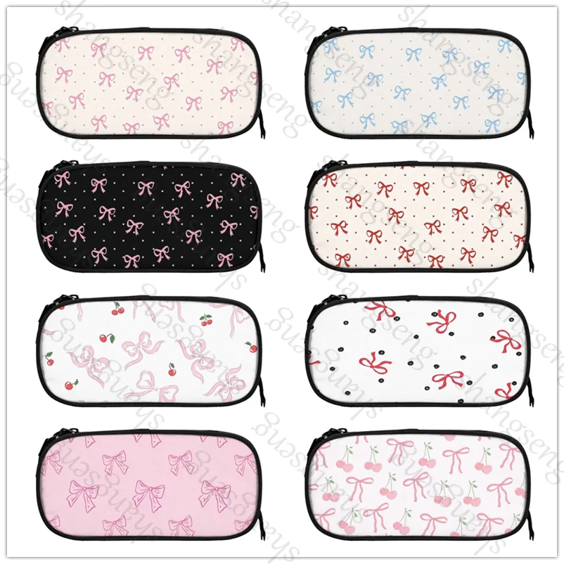 

Bow Dots Pencil case large capacity pencil case multifunctional stationery storage bag student learning supplies gift