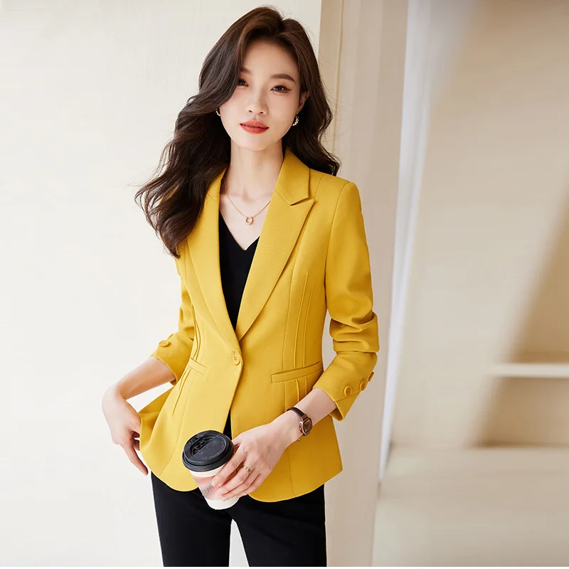 

Elegant Long Sleeve Autumn Winter Formal Profession Blazers Feminino for Women Ladies Office Work Wear Outwear Tops Clothes