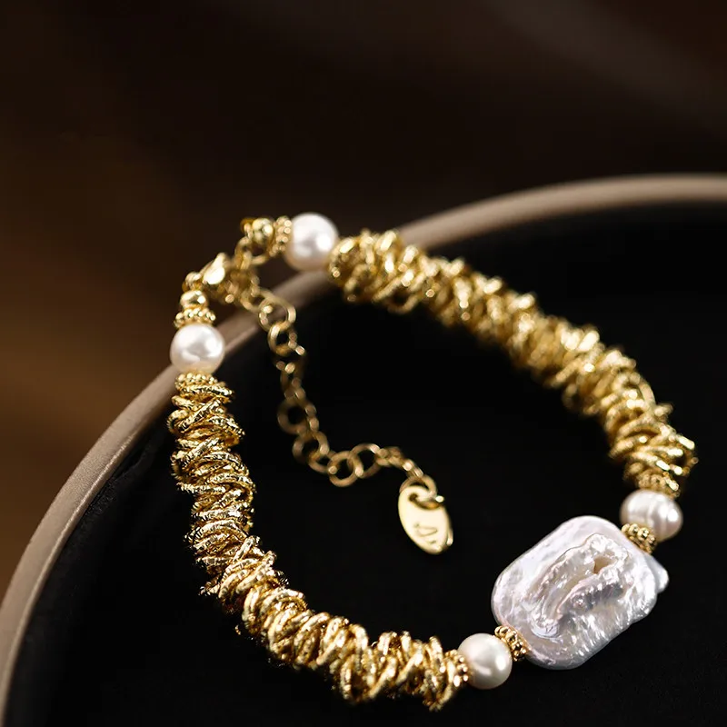 

High Quality Natural Freshwater Pearl 14k Gold Filled Female Jewelry Sets Women Bracelet Necklace Christmas Gifts No Fade