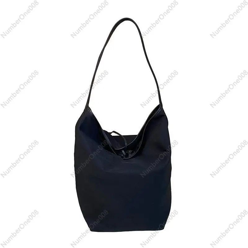 

Нейлоновая сумка-ведро для женщин, большая сумка для подгузников с кожаными ручками - водонепроницаемая рабочая сумка для пригородных поездок, просторная сумка через плечо