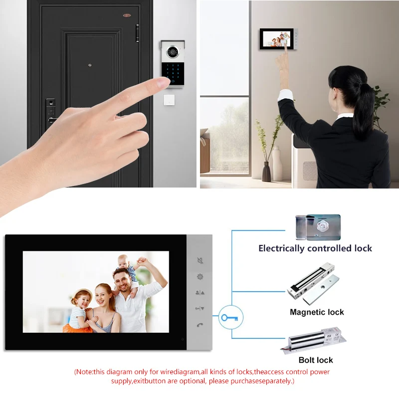 Visual Doorbell Home Wired Monitoring Intercom Villa High-definition Intelligent Night Vision Electronic Access Control System