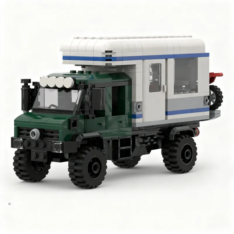 

NEW 422PCS MOC Creative Model Dual Cab Unimog Camper Building Blocks Assembly Building Blocks Display Birthday Gift Bricks Set