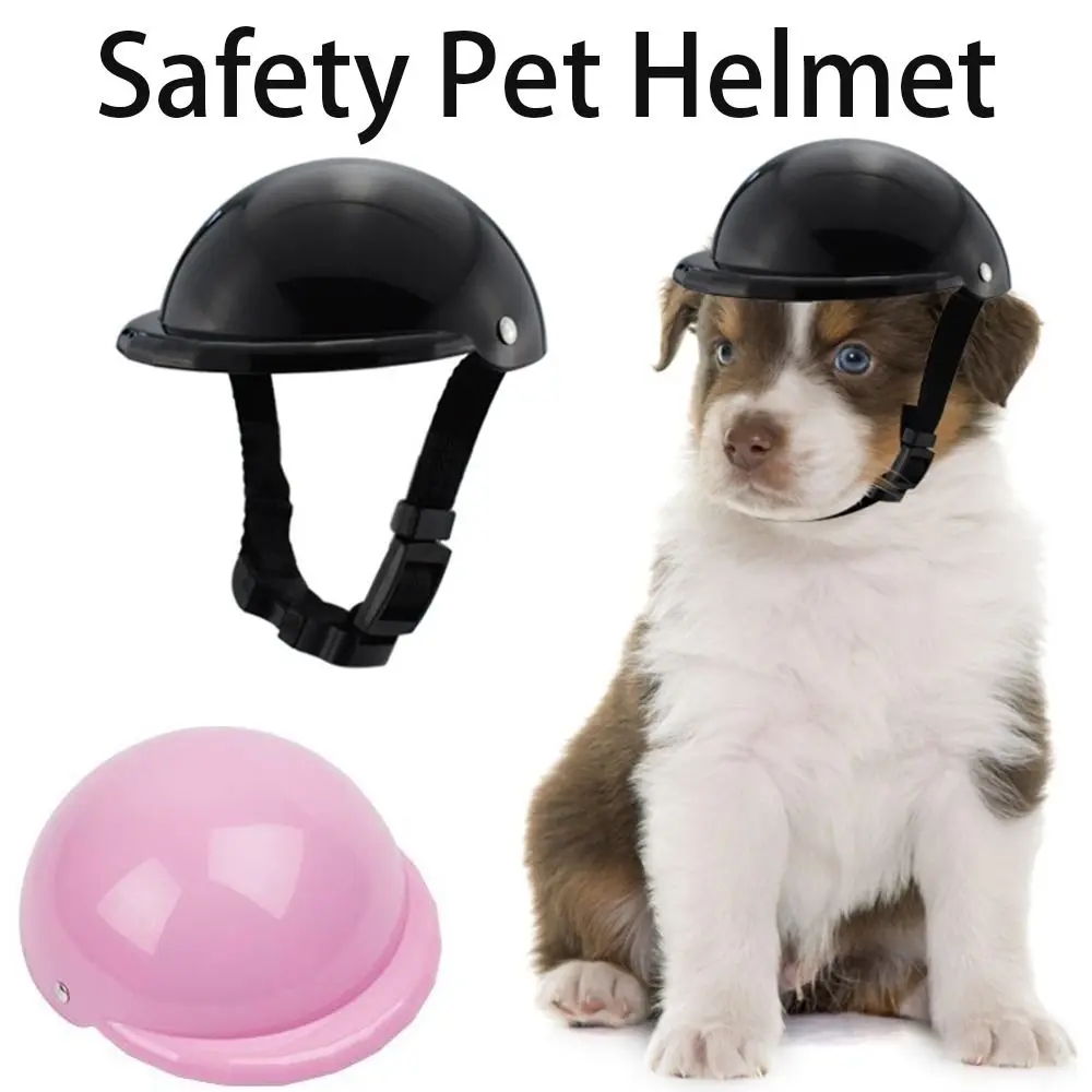 Adjustable Safety Pet Cap ABS Dog Helmets Fashion Pet Protect Ridding Cap for Pet Motorcycles Bike Sun Rain Protection