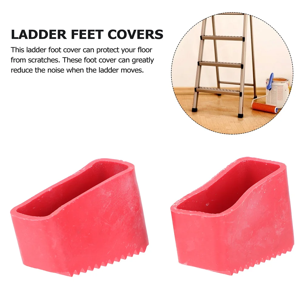 4 Pcs Ladder Feet Ladder Ladder Stopper Mat Pad Ladder Safety Shoes Rubber Library Ladder