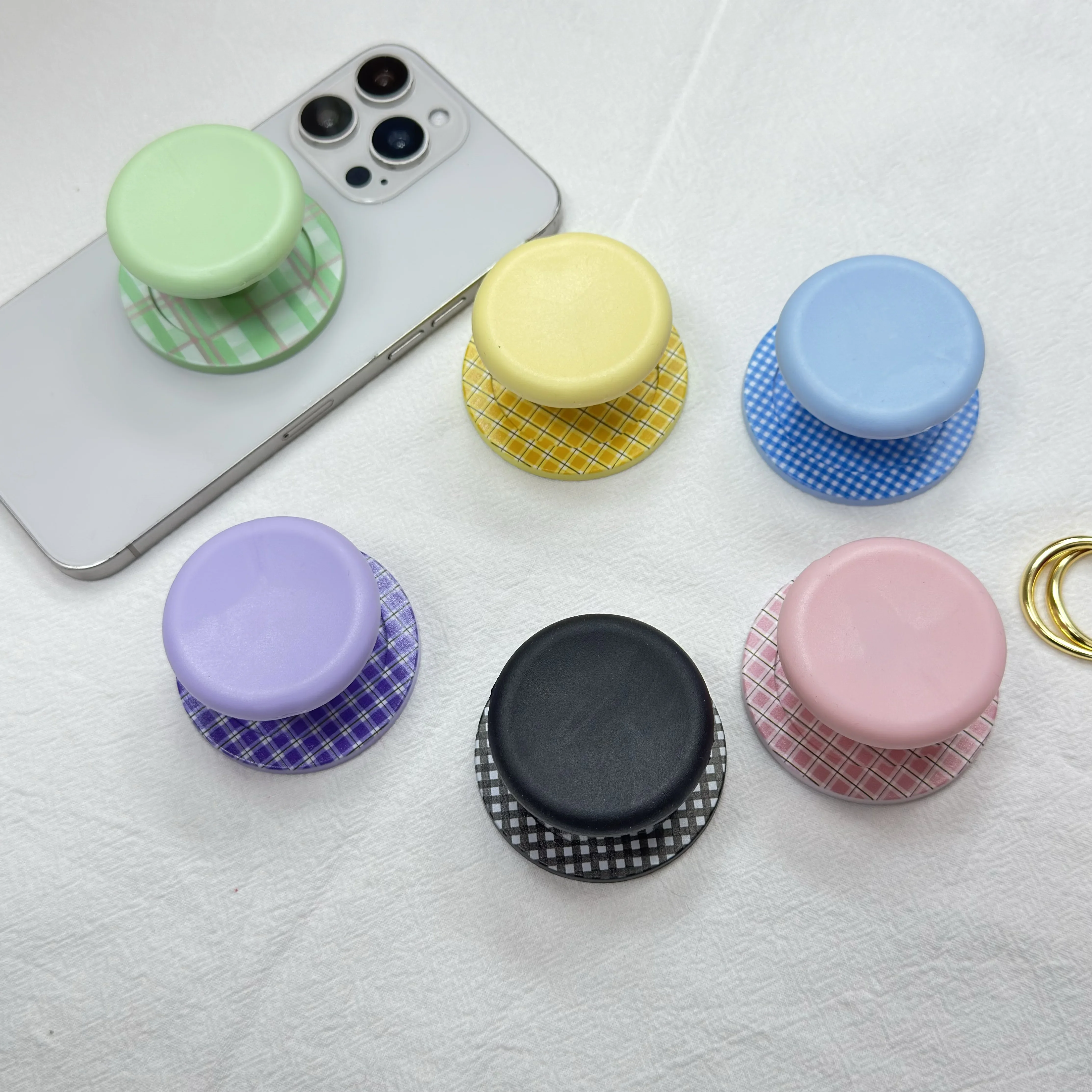 الكورية لطيف ثلاثية الأبعاد جولة سيليكون فنجر Griptok قبضة توك قوس آيفون 17 Magsafe حامل هاتف مغناطيسي حلقة حامل داعم