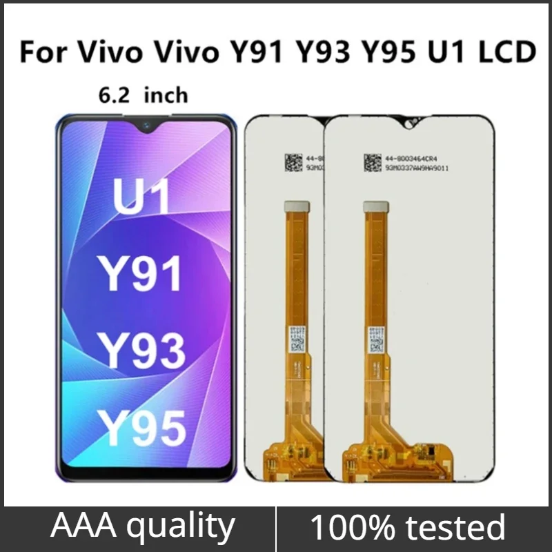 Layar sentuh LCD 6.2 inci, pengganti rakitan Digitizer LDC untuk Vivo Y91 Y93 Y95 U1 Y91 Y91i Y91c Y93 Y93s