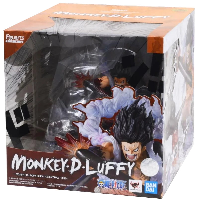 Original Bandai Figuarts ZERO ONE PIECE Monkey D Luffy Super fierce battle Fourth gear Serpent man Anime Figure Model toys