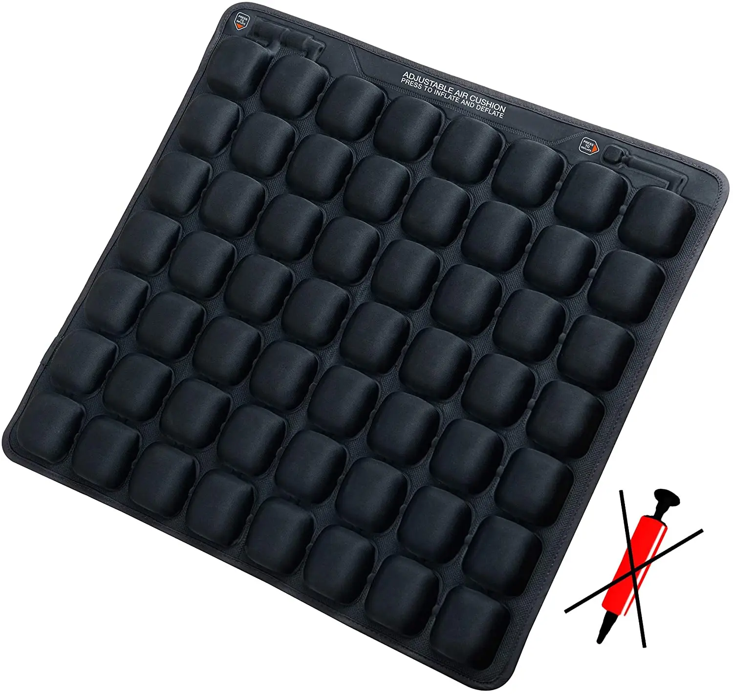 Soft Hand Press to Inflated Anti-bedsore air Cell Seat Cushion for Wheelchair Office Chair Class Camping Pregnant Women Use