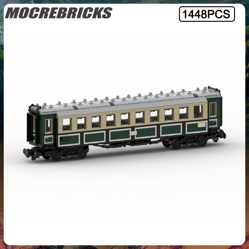 City Transportation Series Express Train Baggage Wagon 3rd Class Passenger Coach Model Bricks DIY Children's Building Block Toys