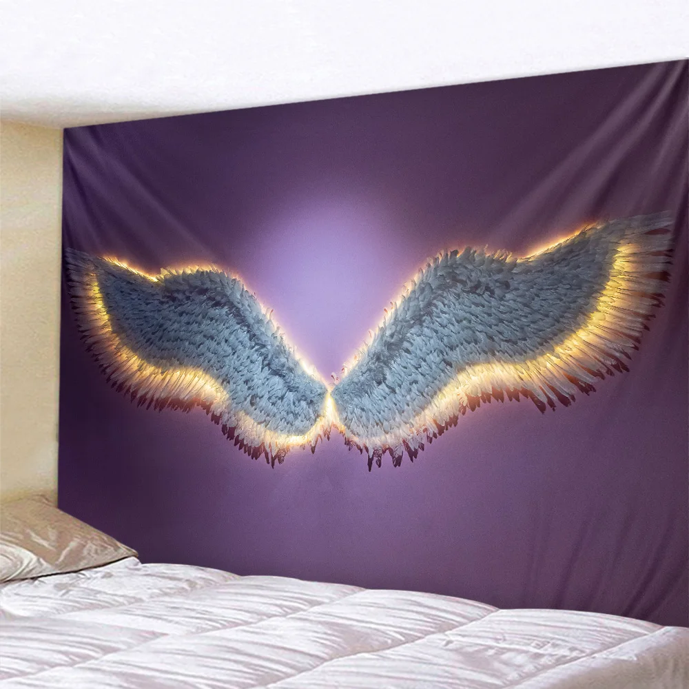 Wings Dream Art tapestry Dormitory Office Room Hippie Wall Art tapestry Home Bedroom Cartoon Aesthetic Decoration Wall Hanging