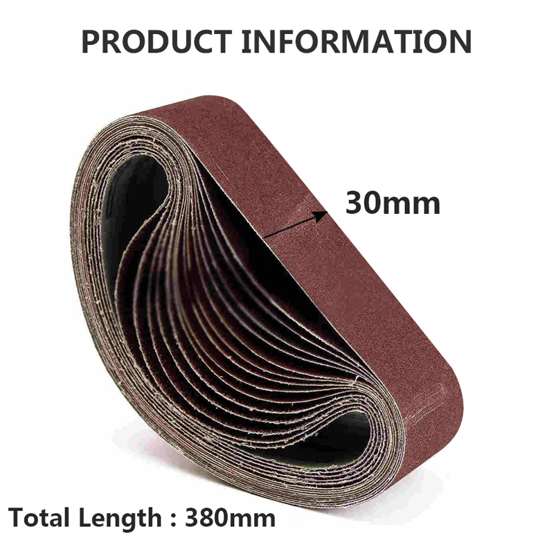 Imagem -03 - Lixadeira Abrasiva para Lixadeira Madeira e Polimento de Metal Lixa Ferramenta Abrasiva 380x30 mm 601000 Grãos Pcs 10 Pcs por Conjunto