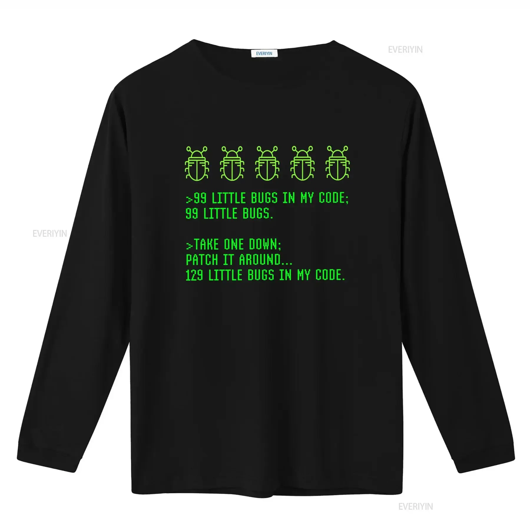 Funny Debugging Programming Coding Coder 99 Bugs In My Code T Shirt with Cool Bug Design vintage Washed Slightly Versatile