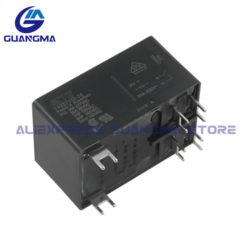 10PCS 100% New Original Relay T92S7D12-12 T92S7D12-24 Relays T92S7D12 12VDC 24VDC 30A 277VAC 6Pin