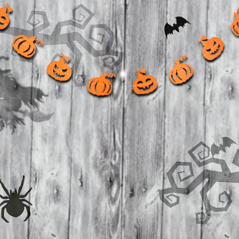 

Pumpkin Bunting Garland Decor 30 Flags Halloween Party Room Wall Window Mantel Table Supplies Pumpkin Banner