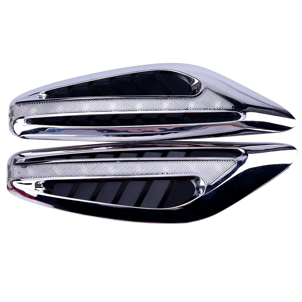 1Pair Steering light Fender Side Lamp Hot Sale DC12V Blade Shape Auto Car LED Side Lights Marker Turn signal Lights Auto Parts
