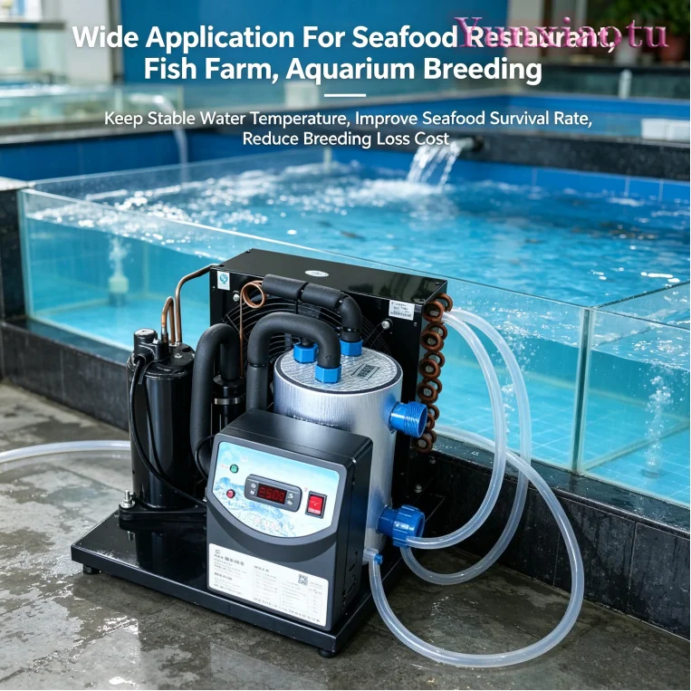 Fish Pond Water Chiller Open Type Aquaculture Refrigerator Cooling Equipment for Shrimp Farming