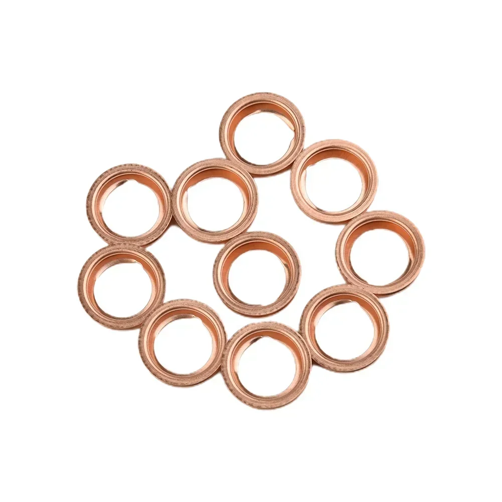 10Pcs Oil Drain Screw Gasket Copper Washer For For Nissan 11026-01M02, 11026-JA00A For Infiniti 2010-2011 For Juke